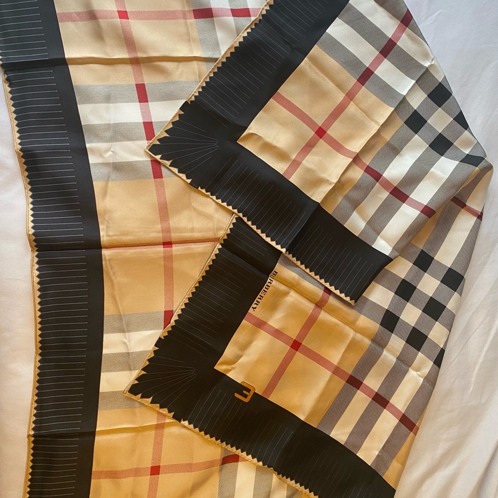 Burberry Checkered Silk Scarf